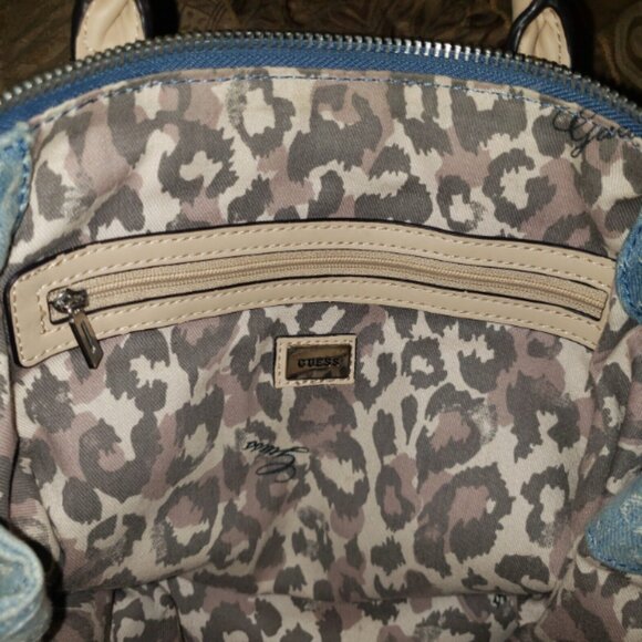 GUC - Blue Denim Guess Handbag + Matching Wallet - Picture 8 of 15